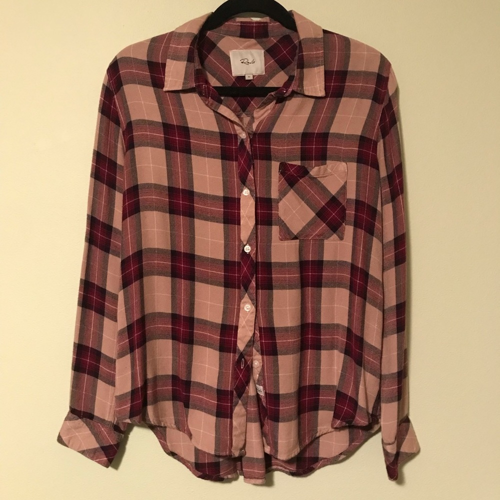 Rails hunter plaid - sand/navy/port - M
